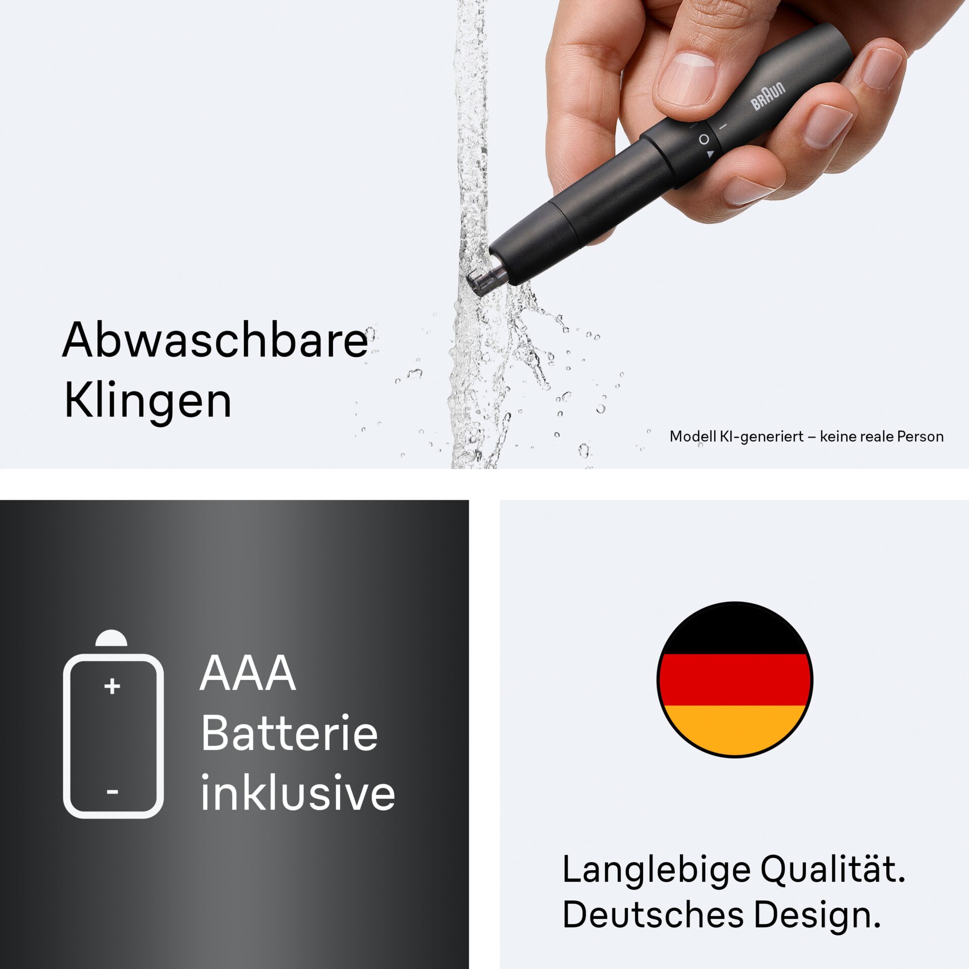 Klingen, Waschbare Klingen, Präzisionsklinge, Elektronikpinsel, Braun Klinge