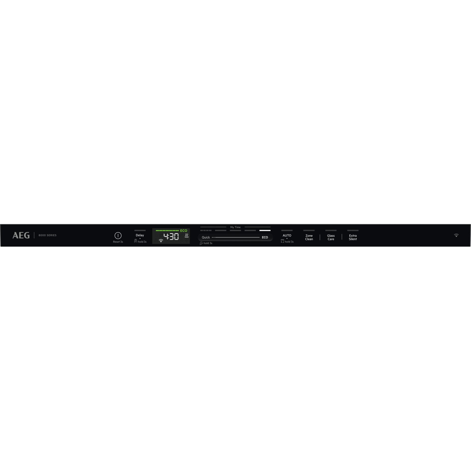 built-in display, digital control panel, black appliance, AEG, dishwasher panel