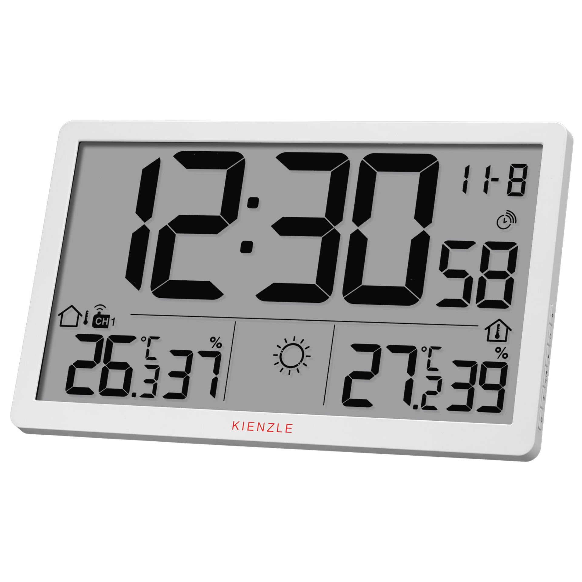 Digitale Uhr, Wandclock, LCD-Anzeige, Temperatur Feuchtigkeit, Datumsanzeige