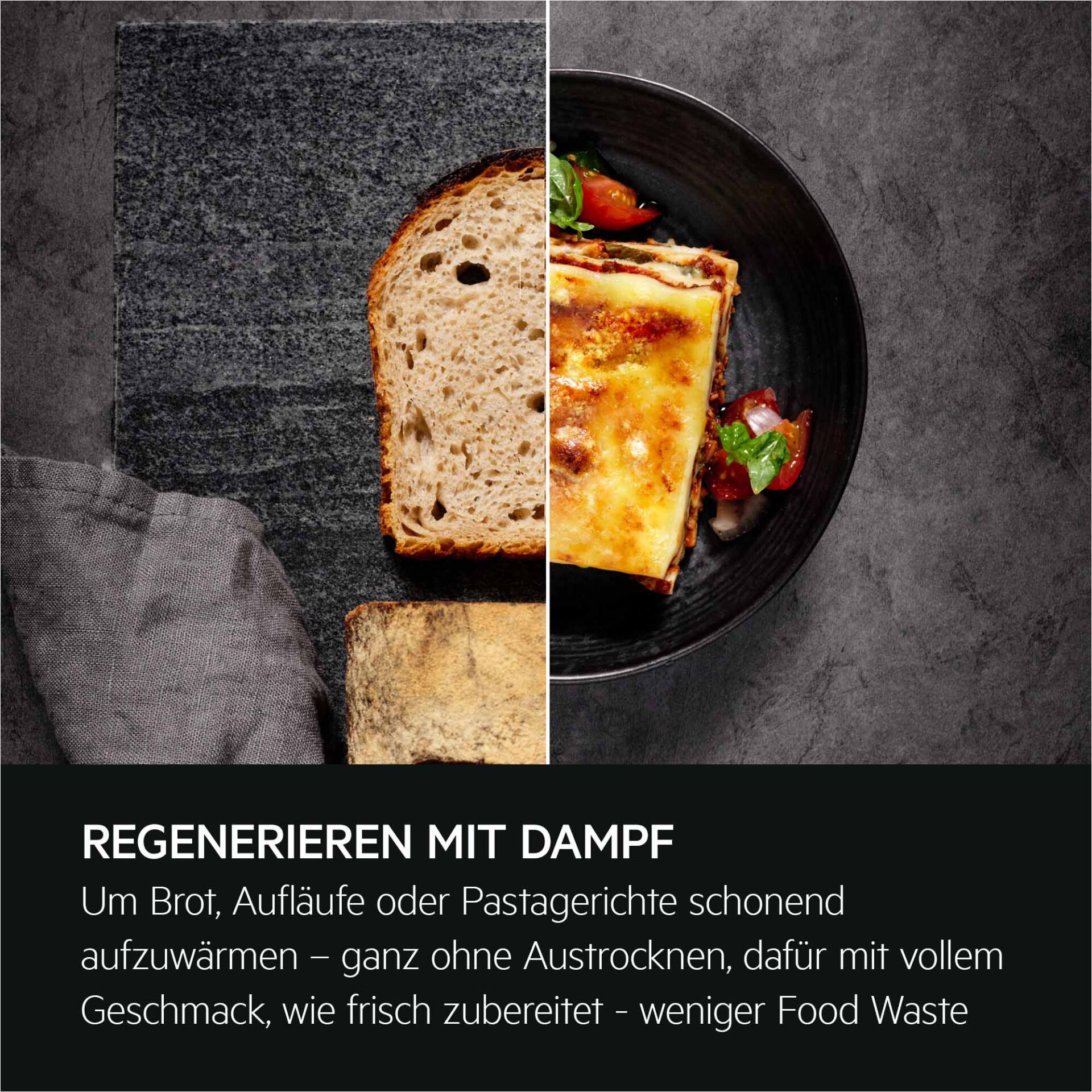 Brot, Kastenbrot, Käseauflauf, Pastagerichte, Backwaren