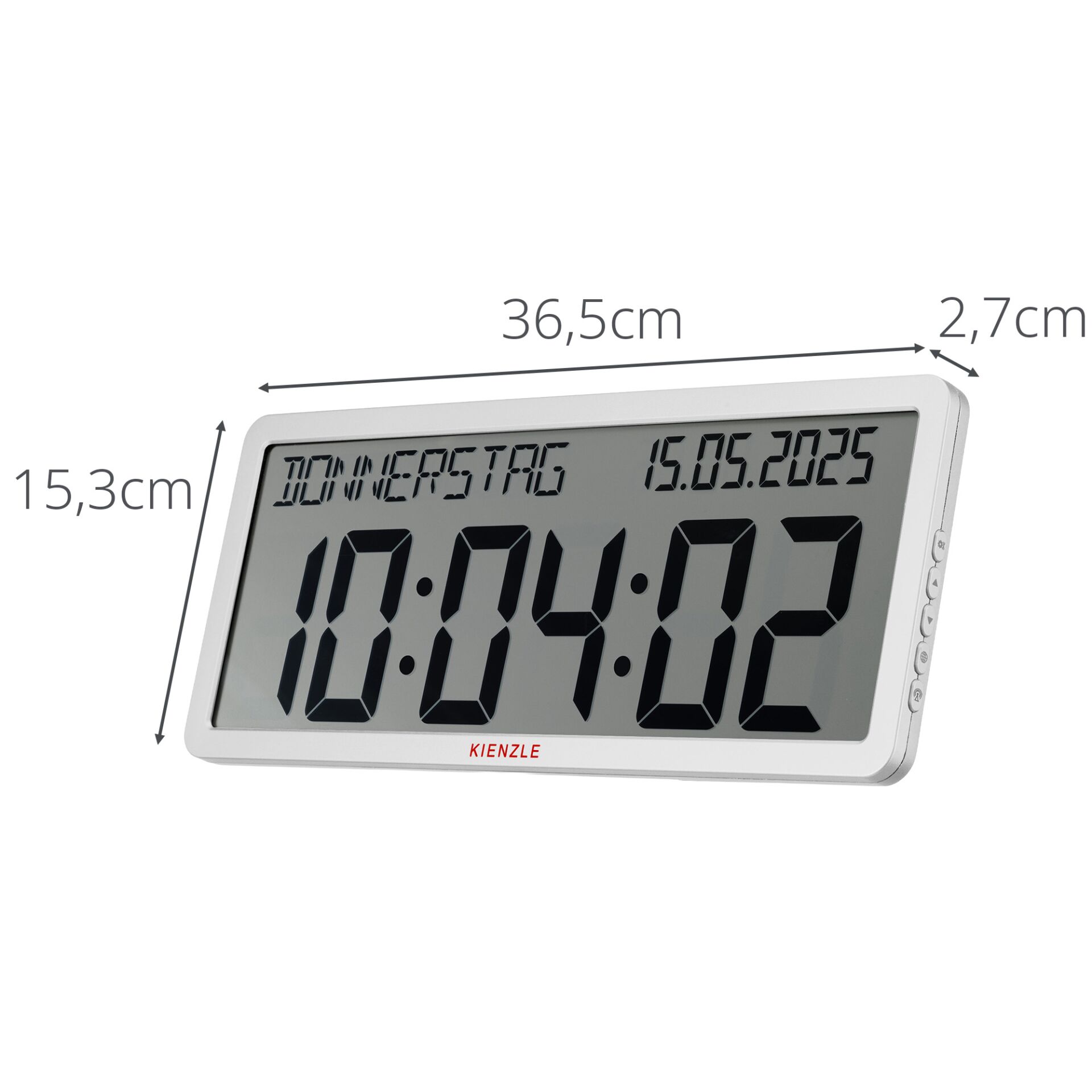 digitaler Wecker, Tischuhr, großes Display, LED-Display, Kienzle