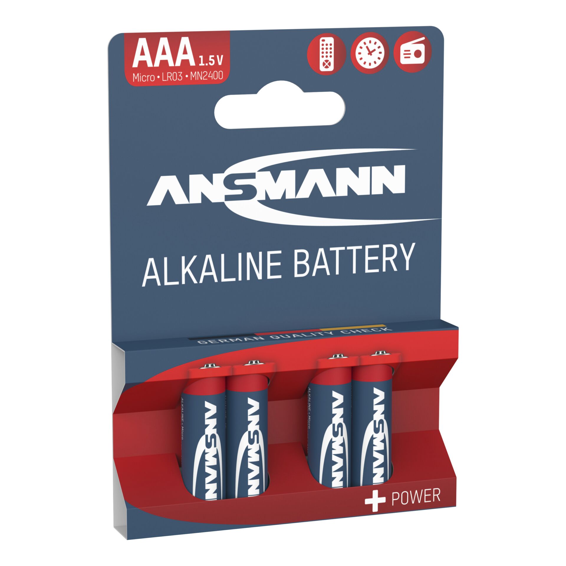 1x4 Ansmann Alkaline Micro AAA  LR 03 red-line           5015553
