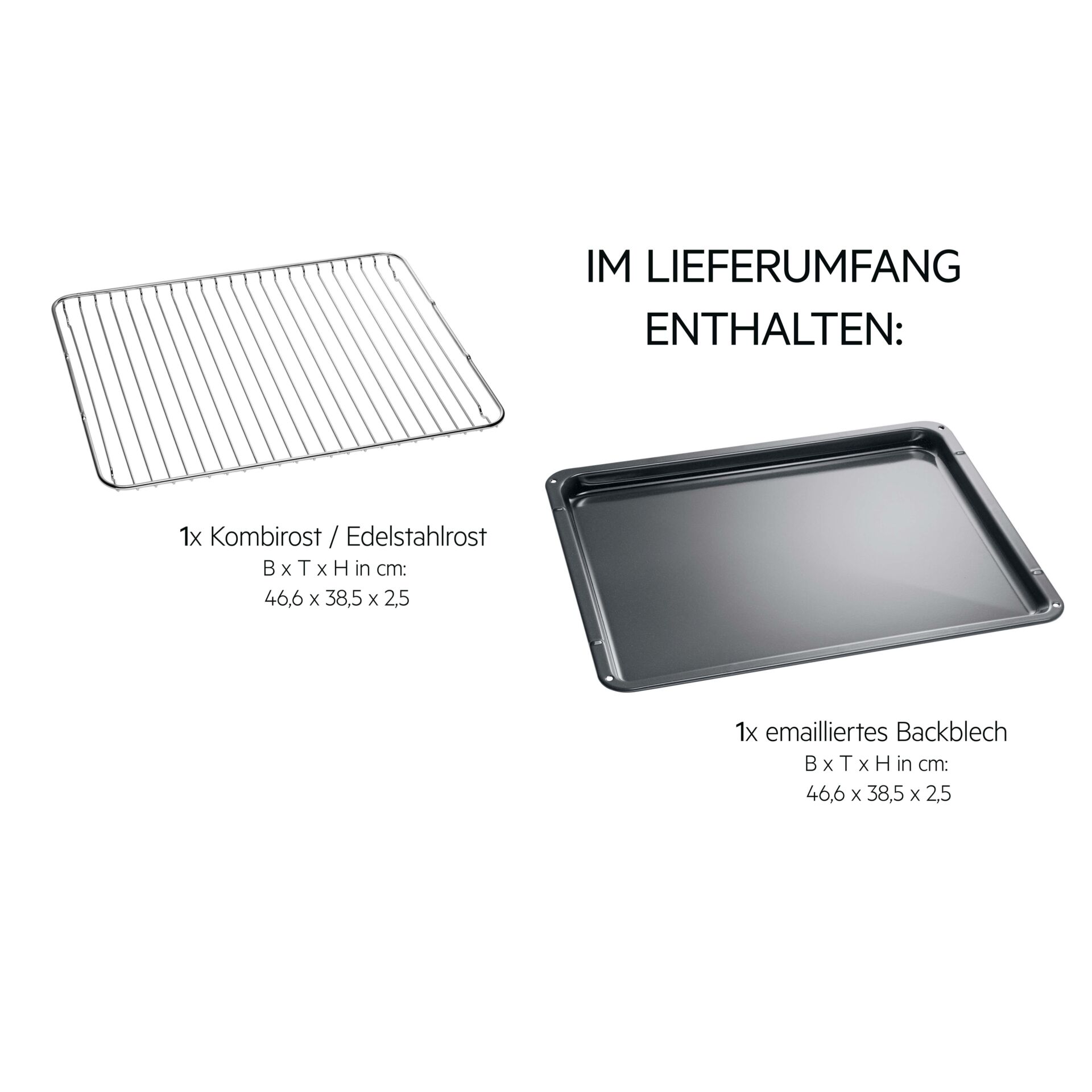 Kombirost, Edelstahlrost, Grillrost, Backblech, Backofenform