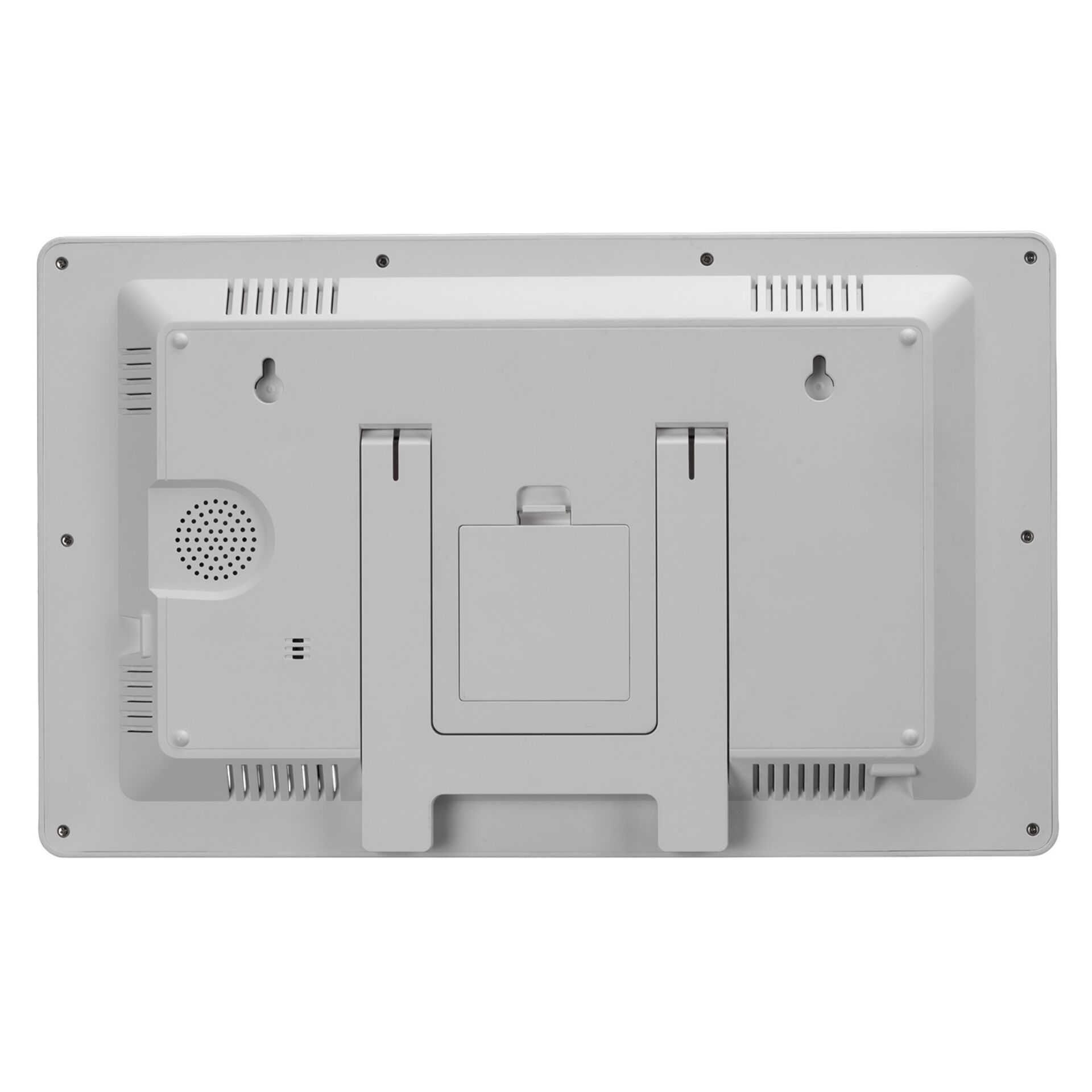 monitor back, wandhalterung?, adjustable stand, belüftung, platte