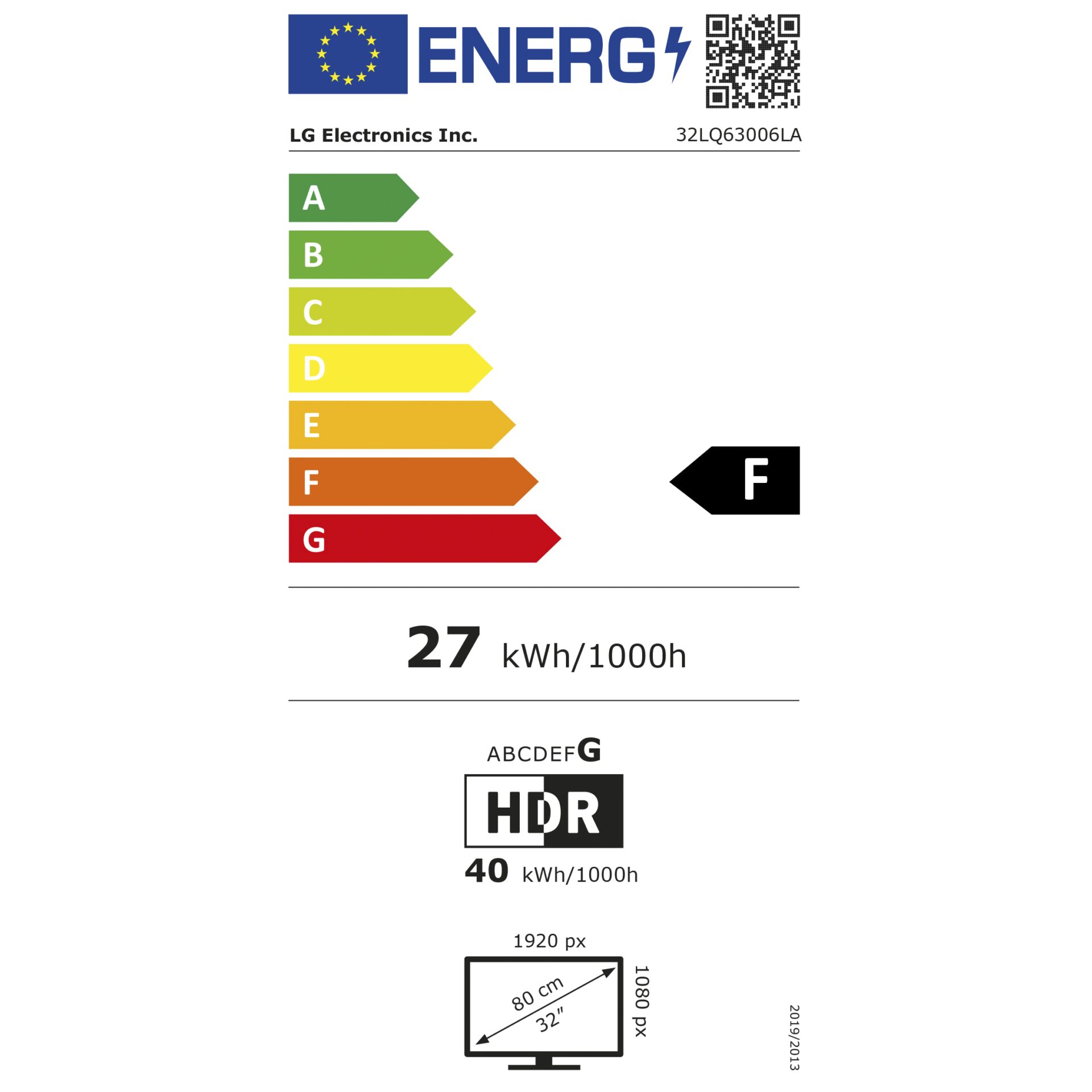 LG 32LQ63006LA.AEU – Energieeffizienzklasse F