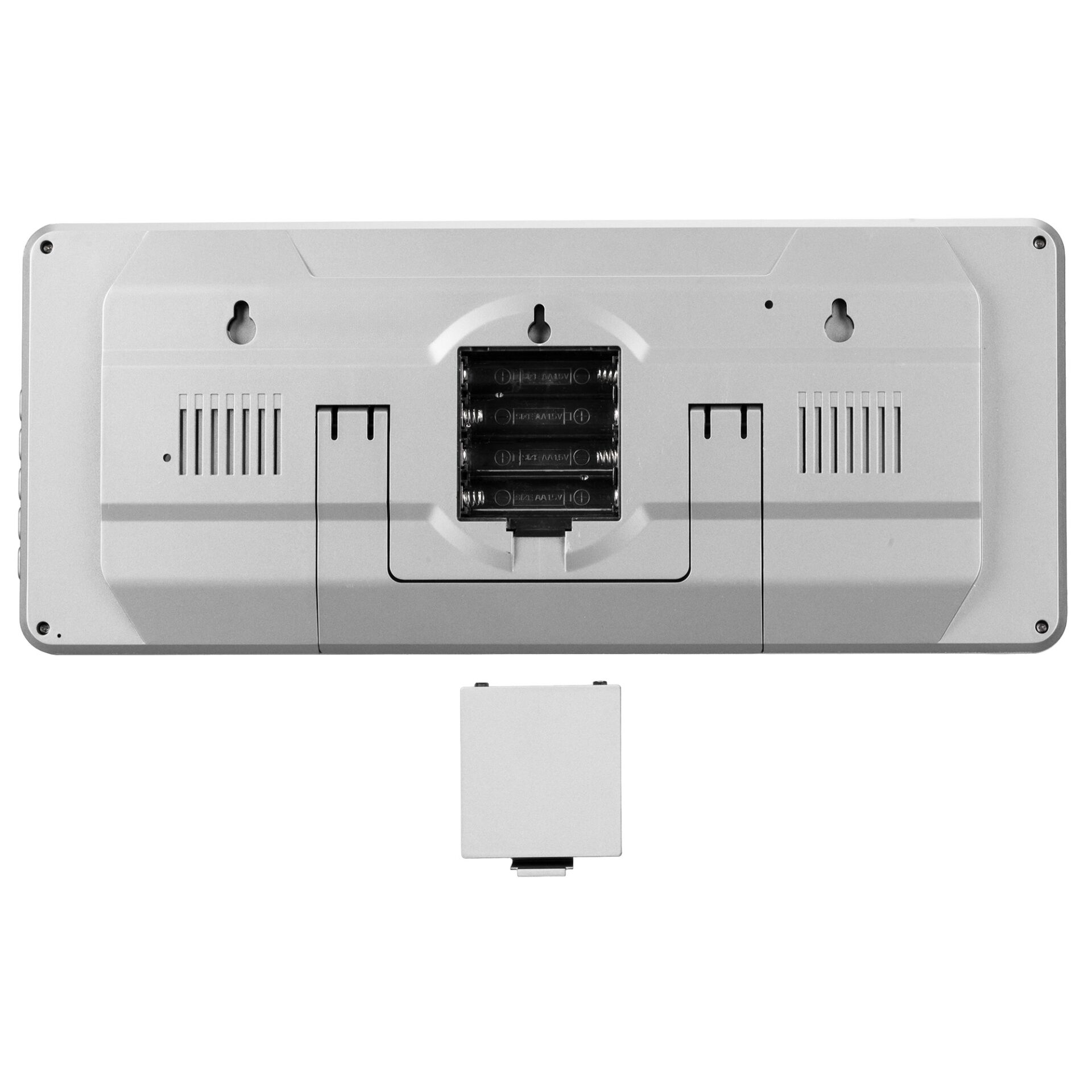 digital display, Rückseite, Batteriefach, Wandhalterung, Anschlussbasis