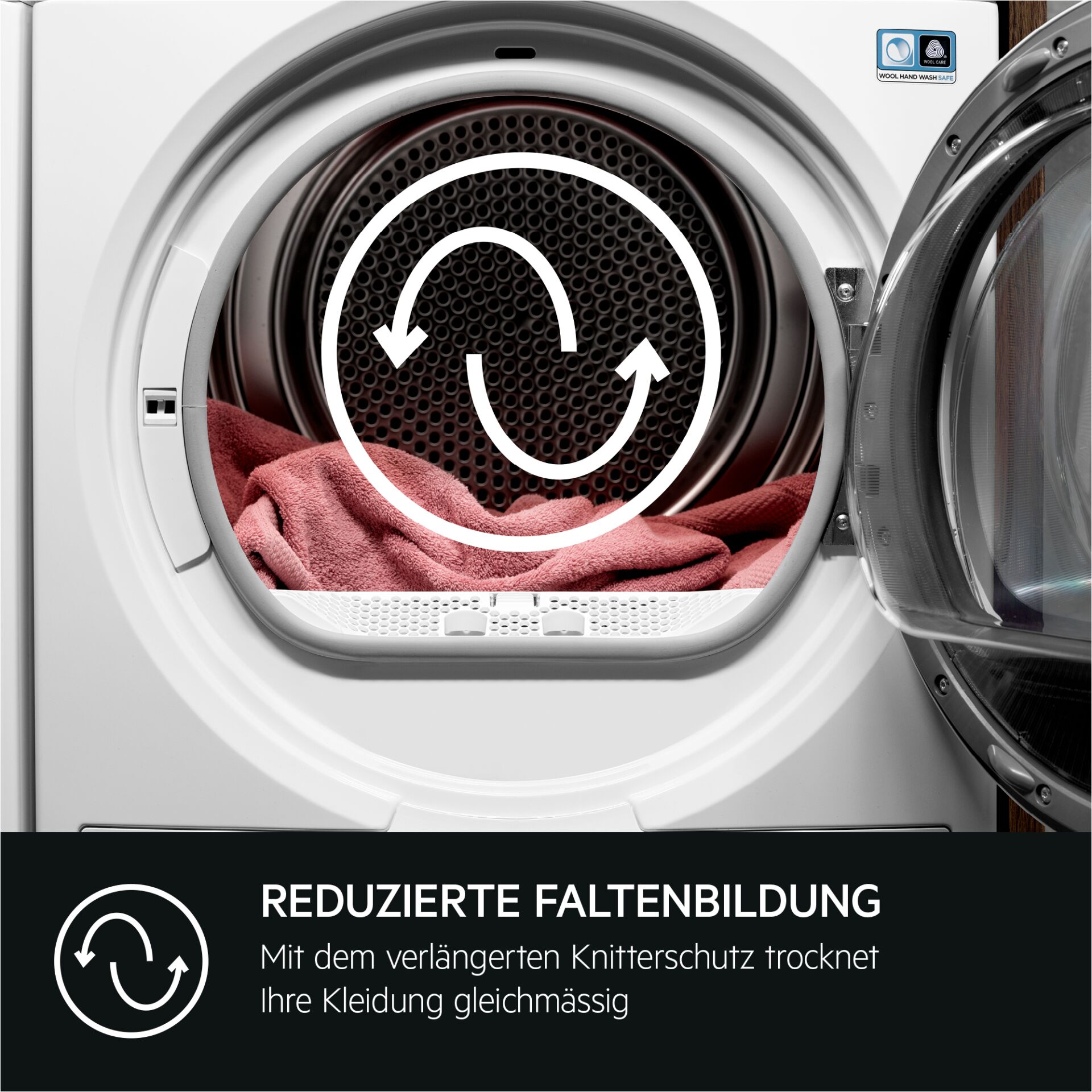 Waschmaschine, Trommel, rot, Faltbildung, Nass-/Trocken-Wäsche