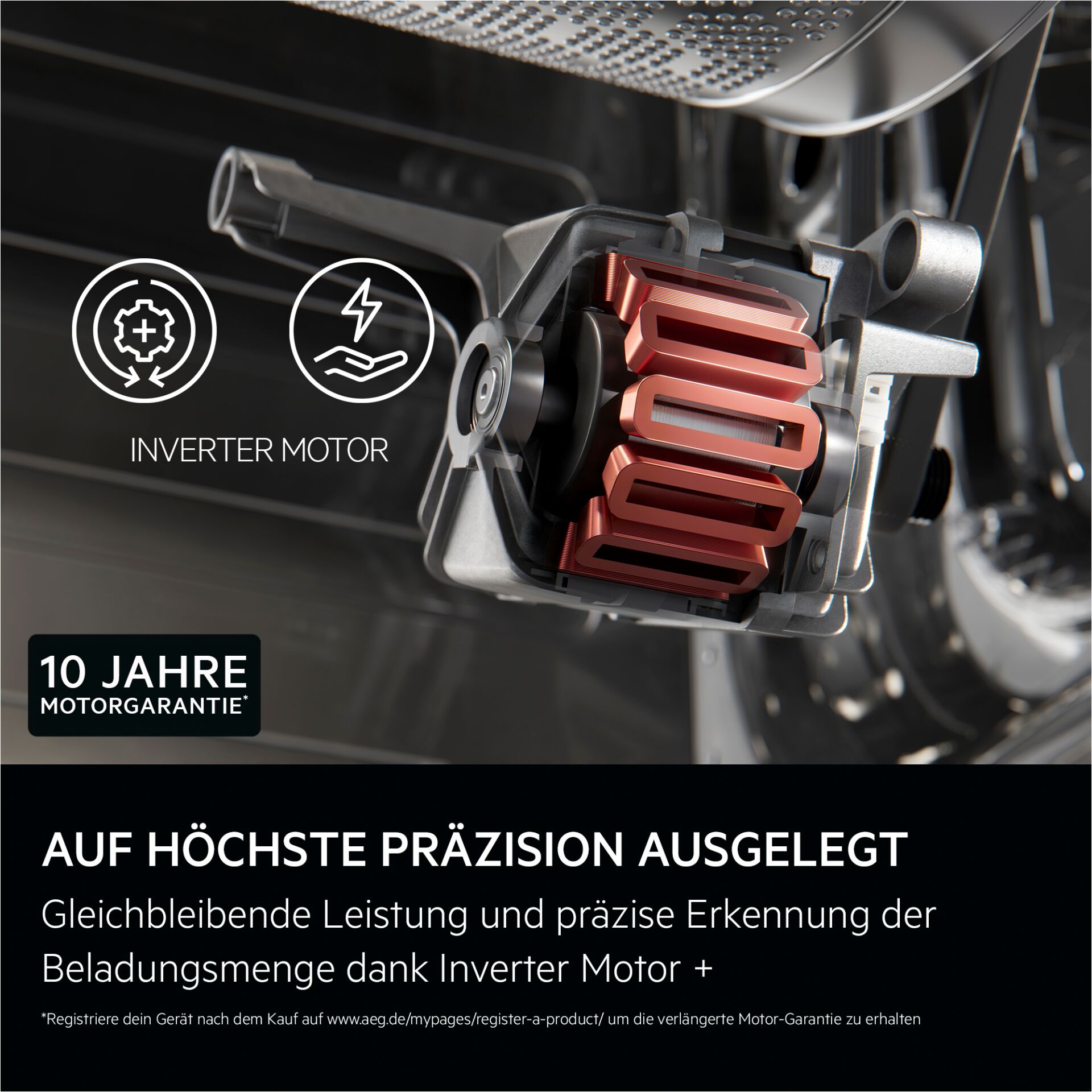 Invertermotor, Kupferwicklung, Motorgehäuse, Elektrobauteil, 10 Jahre Garantie