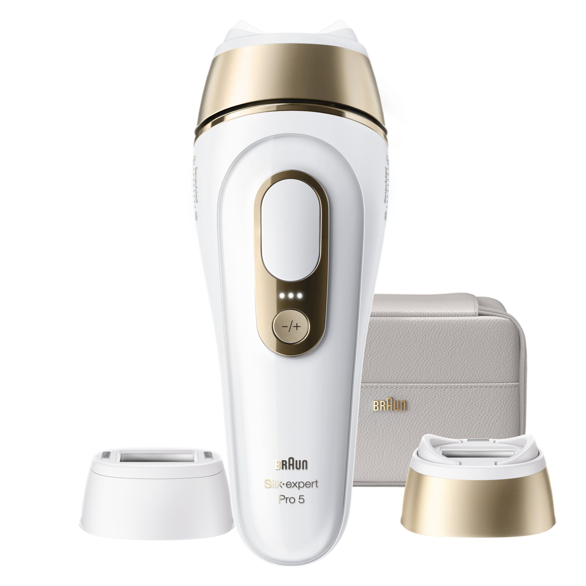 epilator, haarentferner, silk-expert, weiß, goldene akzente