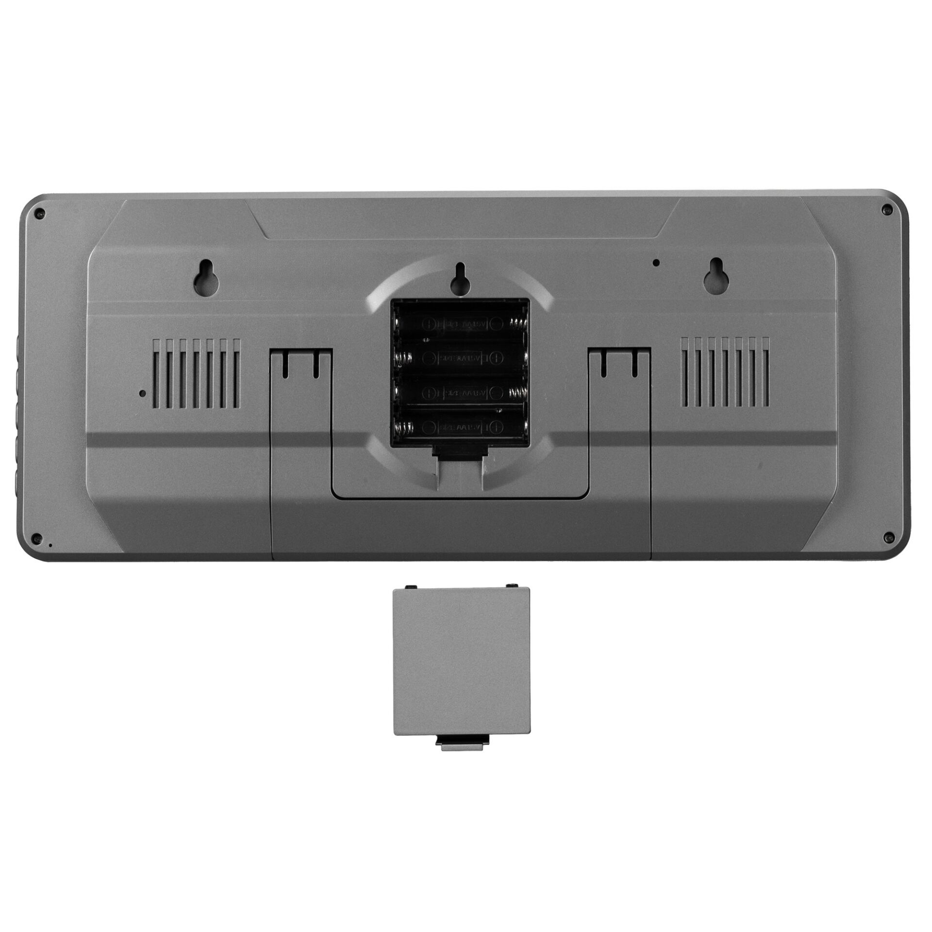 digital clock, wandmontage, Batteriefach, schwarzer Batteriekasten, aufsteller