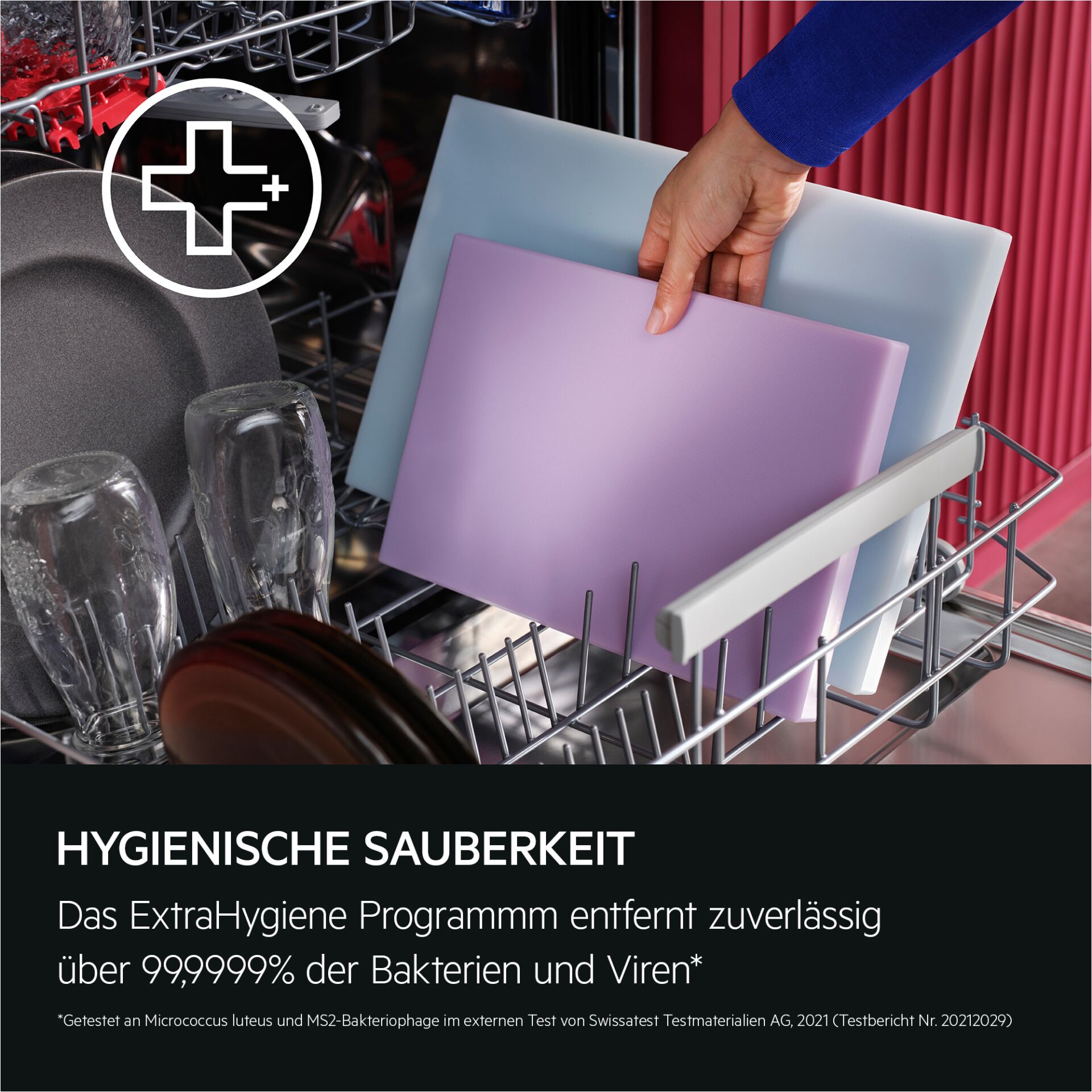 Geschirrspüler, Schneidebretter, lila, blau, Küchenutensilien
