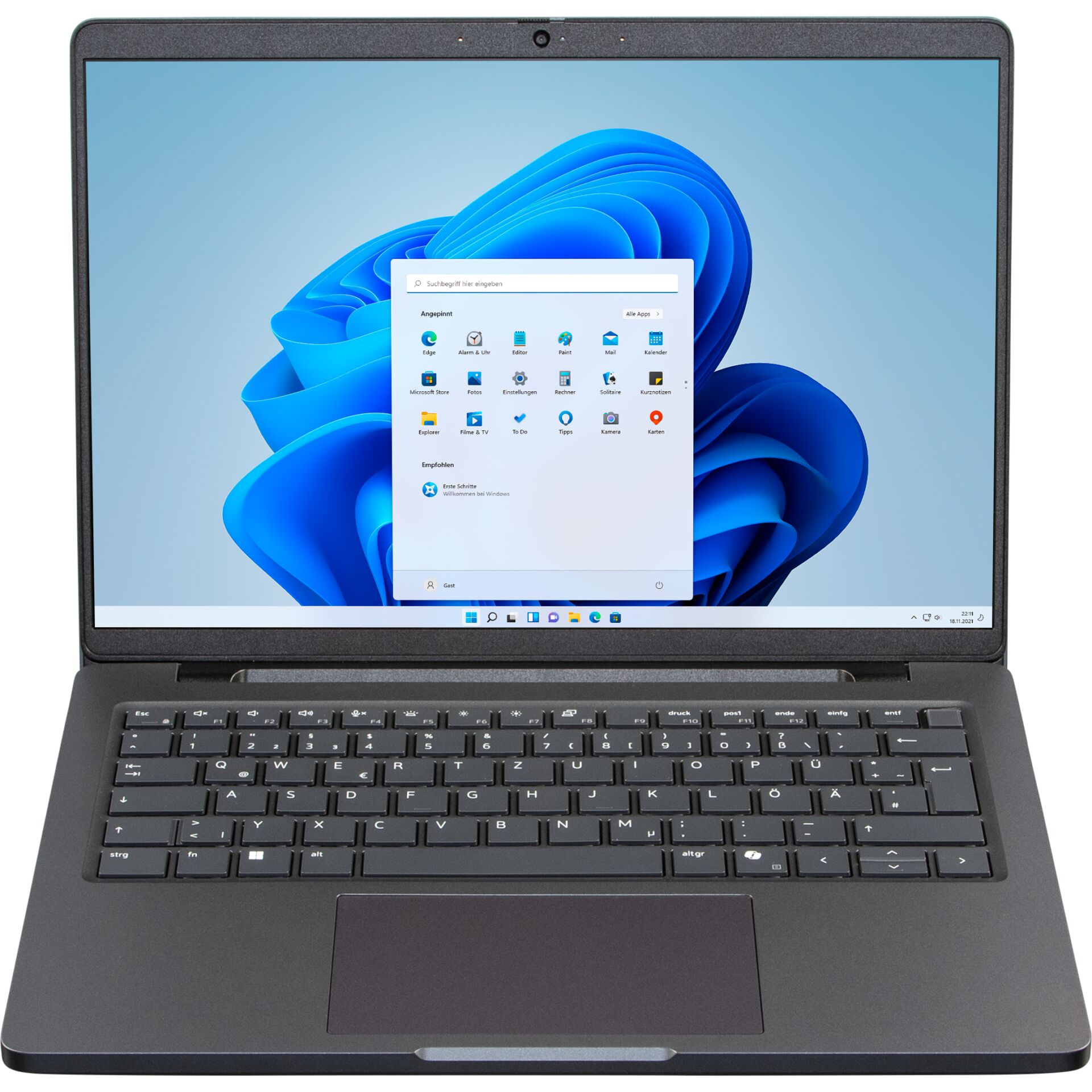 Laptop, Anzeige-Dashboard, Grafik-Display, großes Tastaturfeld, Chromrahmen, Laptop, 14-Zoll, schwarz, Tastatur, Touchpad