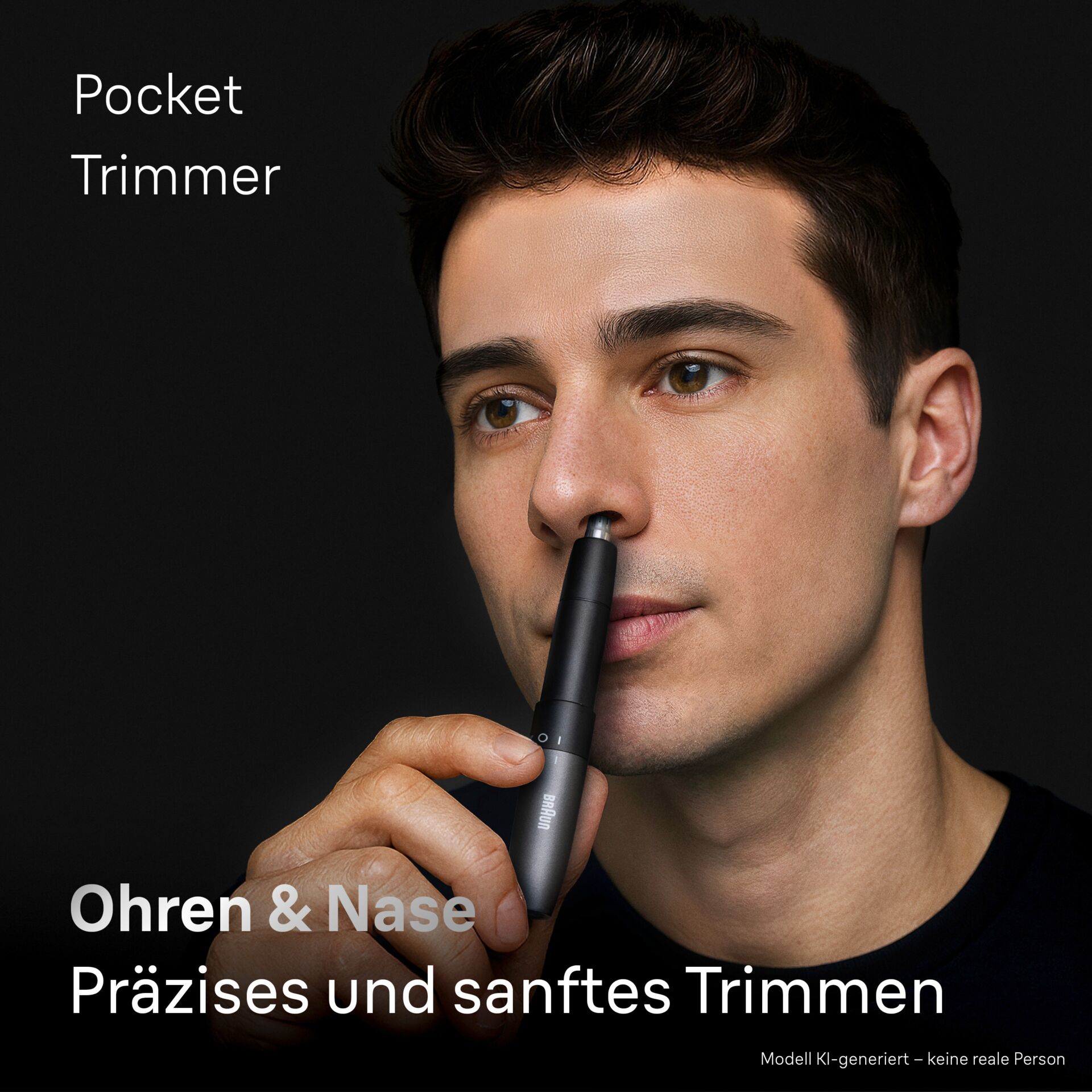 Pocket Trimmer, Nasenhaartrimmer, Elektrischer Trimmer, Herrenpflege, USB betrieben
